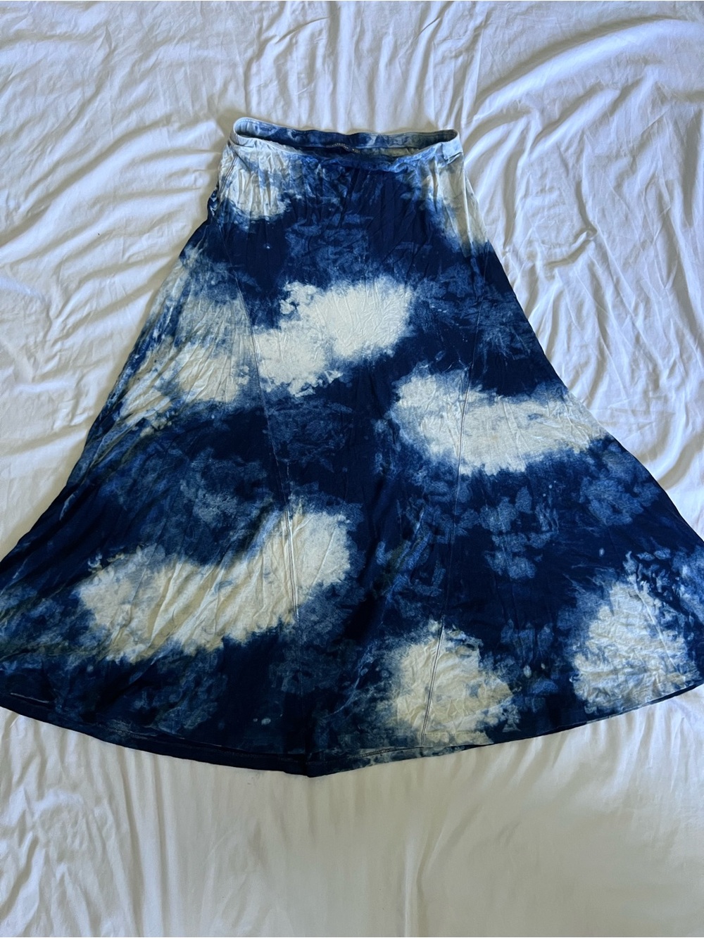 Polo by Ralph Lauren Navy and White Tie-Dye Circle Skirt